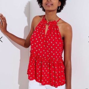 Loft flowy peplum hem